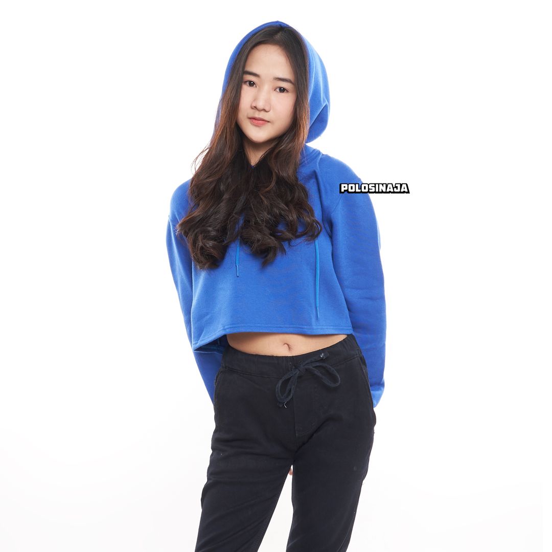 CROP HOODIE - ELECTRIC BLUE