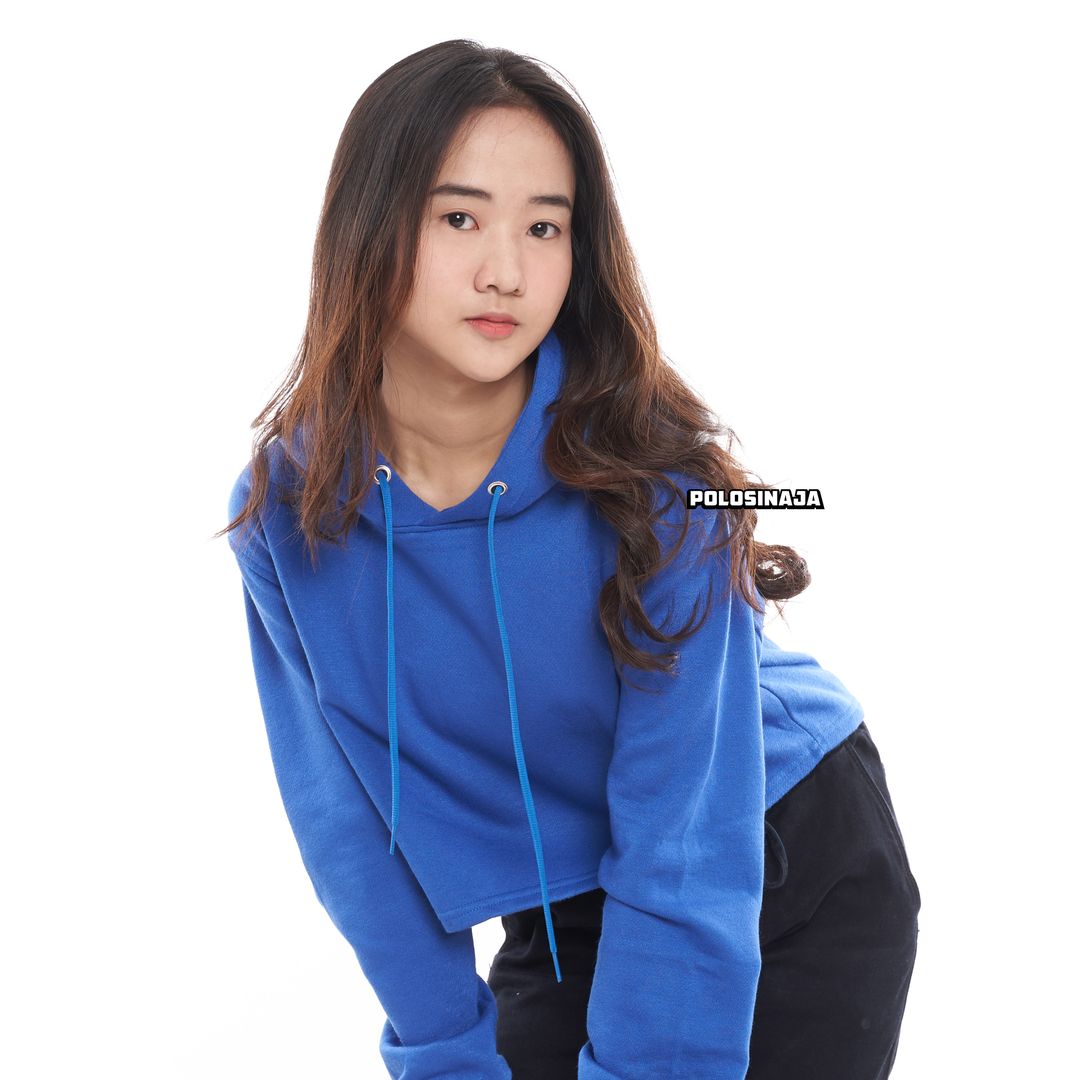 CROP HOODIE - ELECTRIC BLUE
