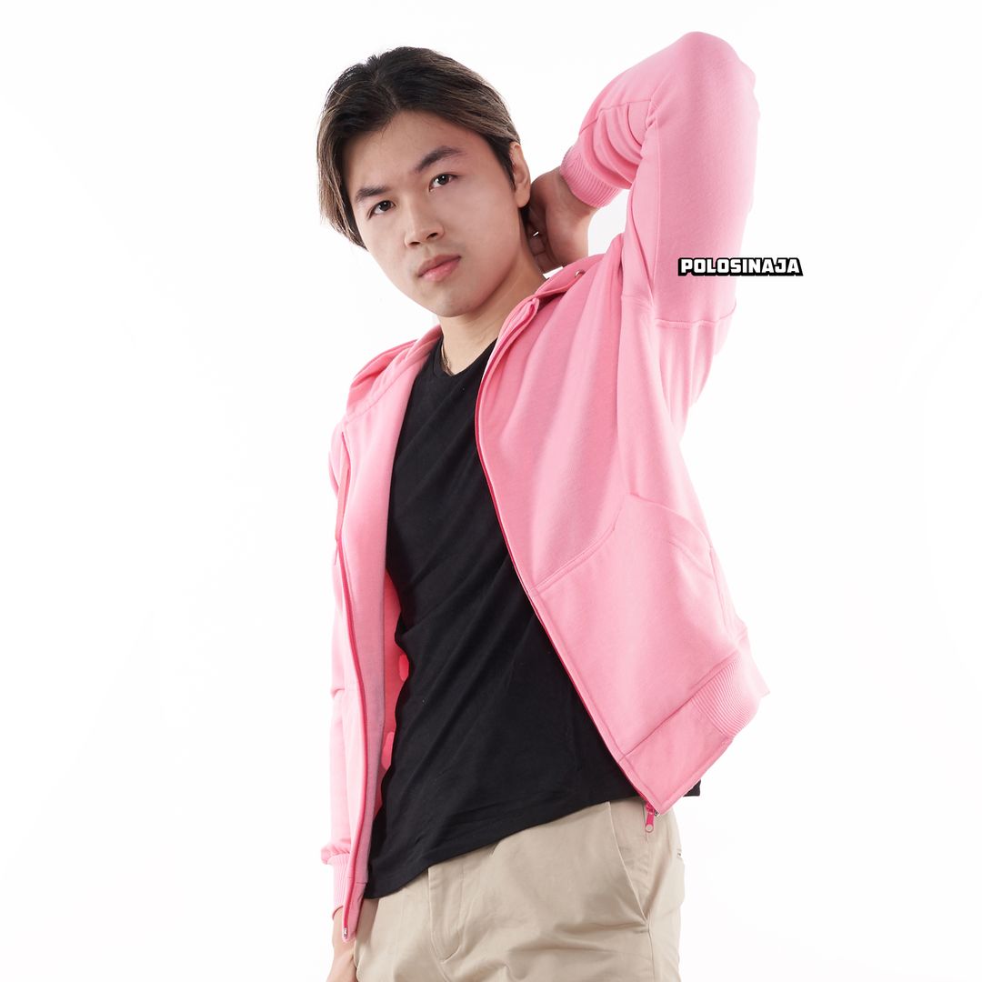 HOODIE ZIPPER - BABY PINK