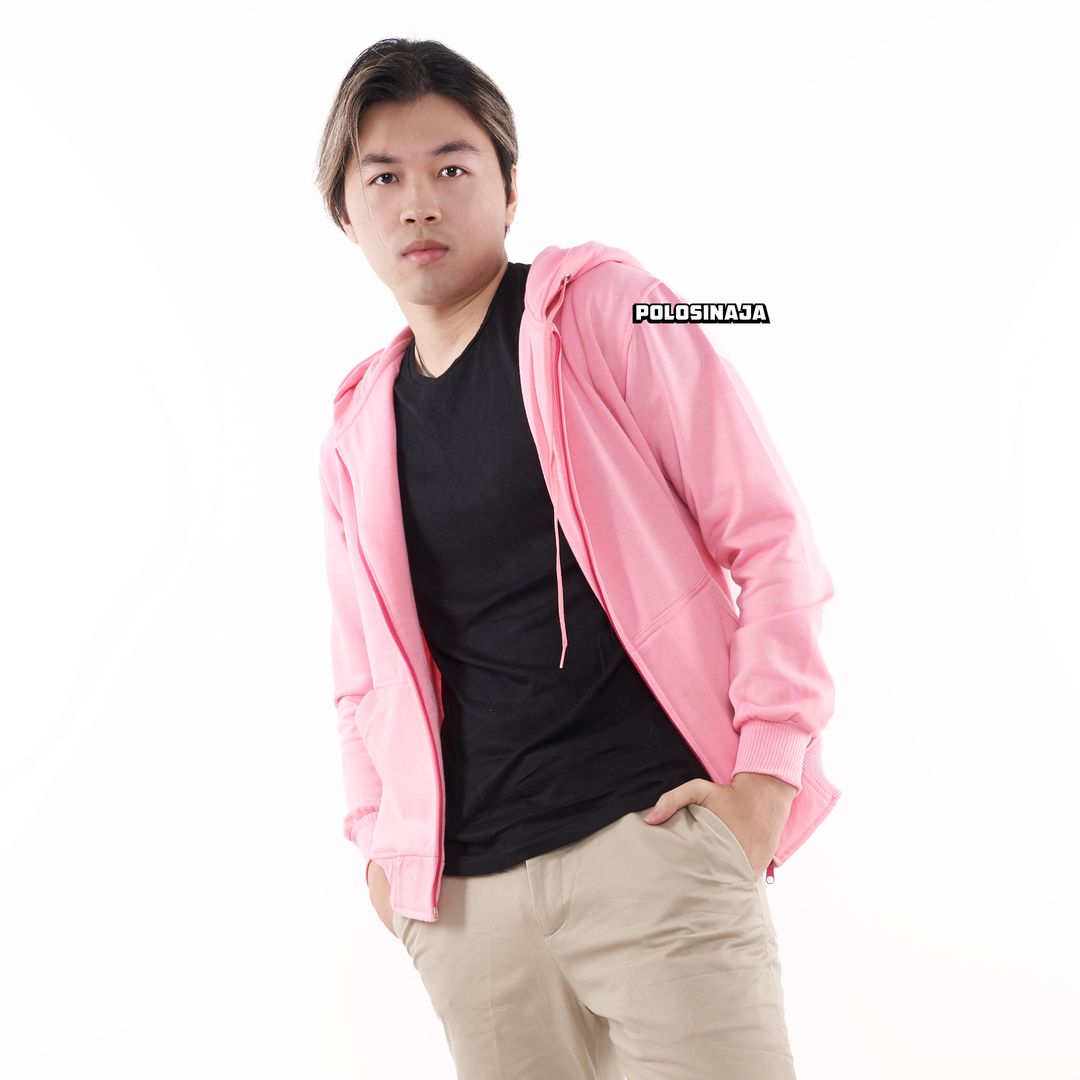 HOODIE ZIPPER - BABY PINK