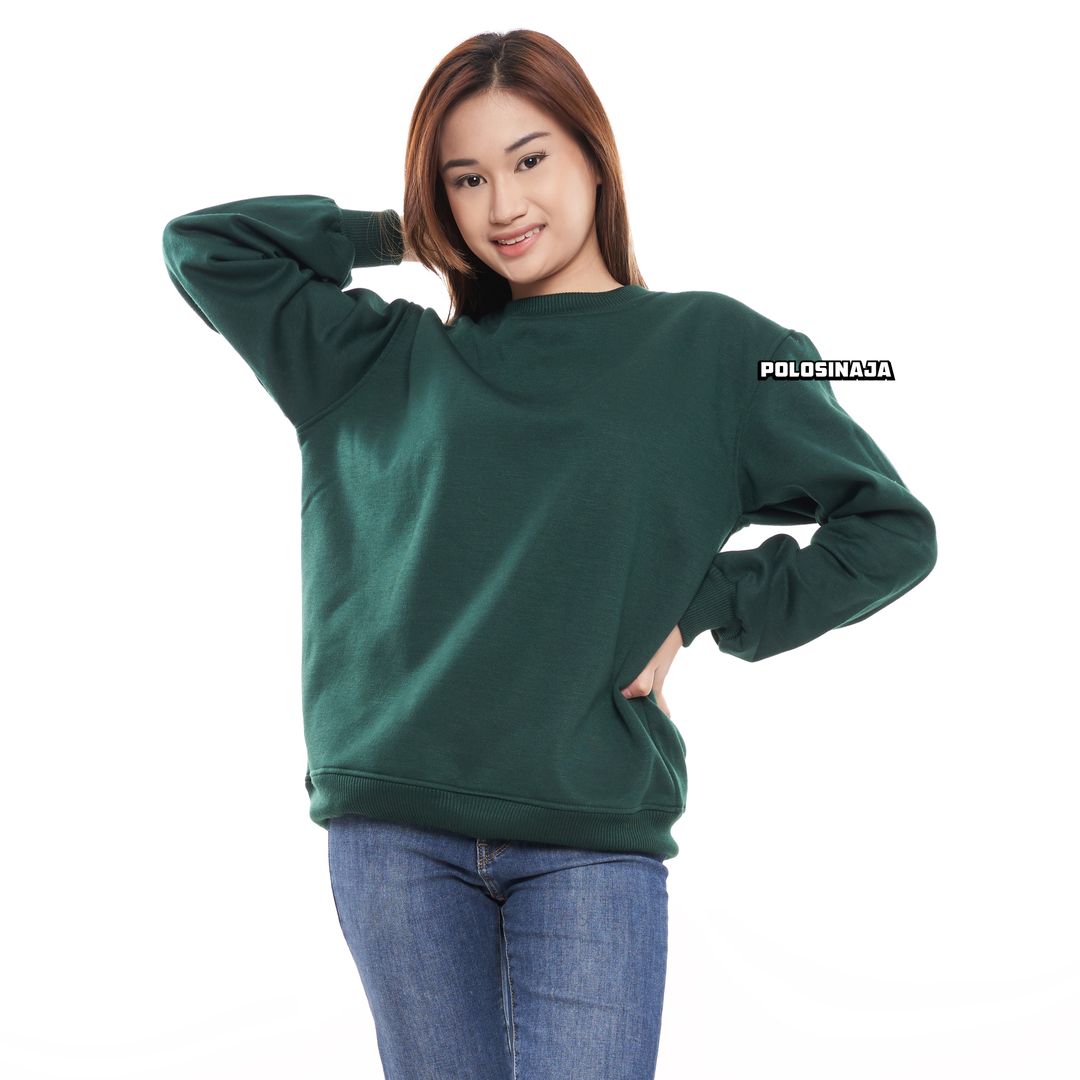 BASIC SWEATER - HIJAU BOTOL