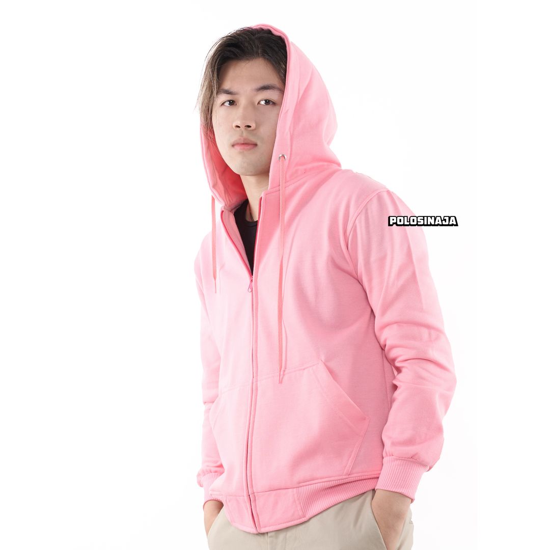 HOODIE ZIPPER - BABY PINK