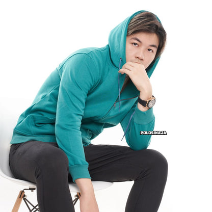 HOODIE ZIPPER - TEAL