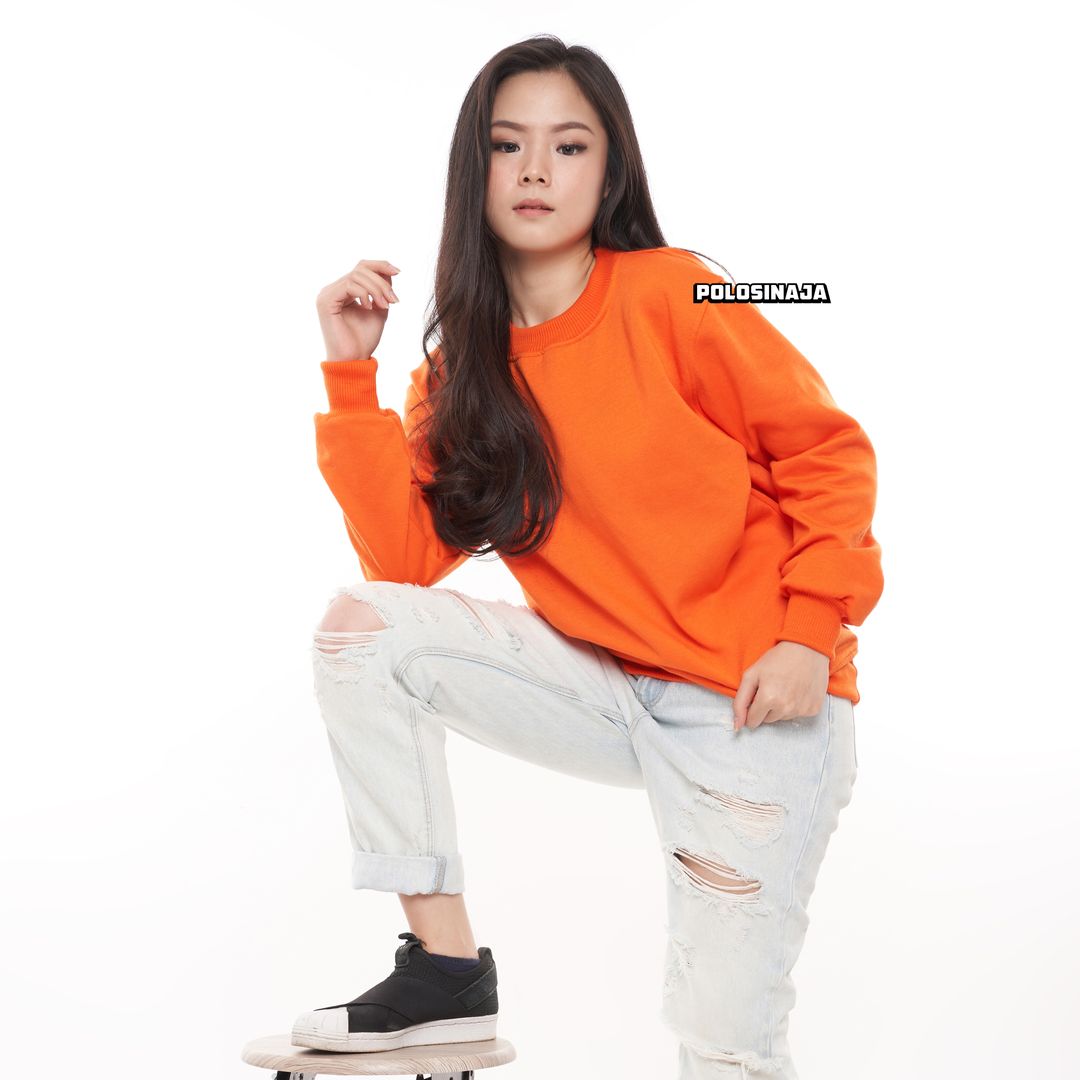 BASIC SWEATER - ORANGE