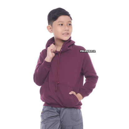 HOODIE JUMPER ANAK - BURGUNDY