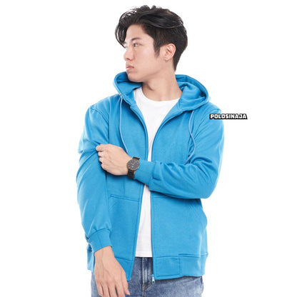 HOODIE ZIPPER - TURKISH BLUE