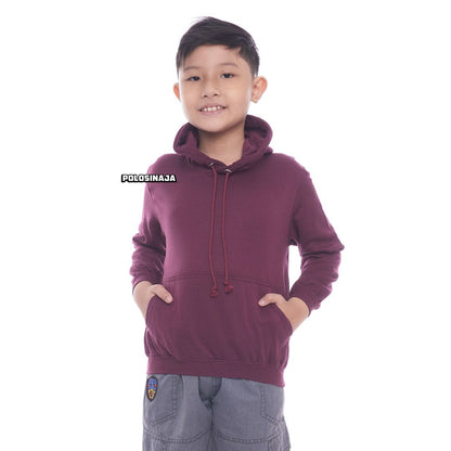 HOODIE JUMPER ANAK - BURGUNDY