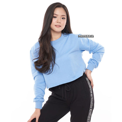 CROP SWEATER - BABY BLUE