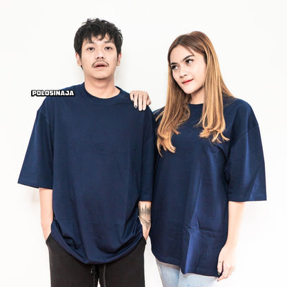 KAOS POLOS OVERSIZE - NAVY