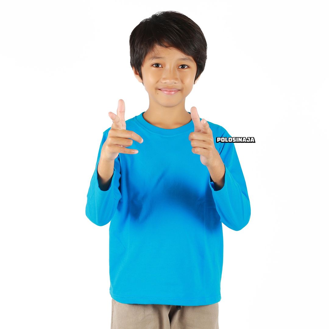 KAOS ANAK LENGAN PANJANG - TURKISH BLUE