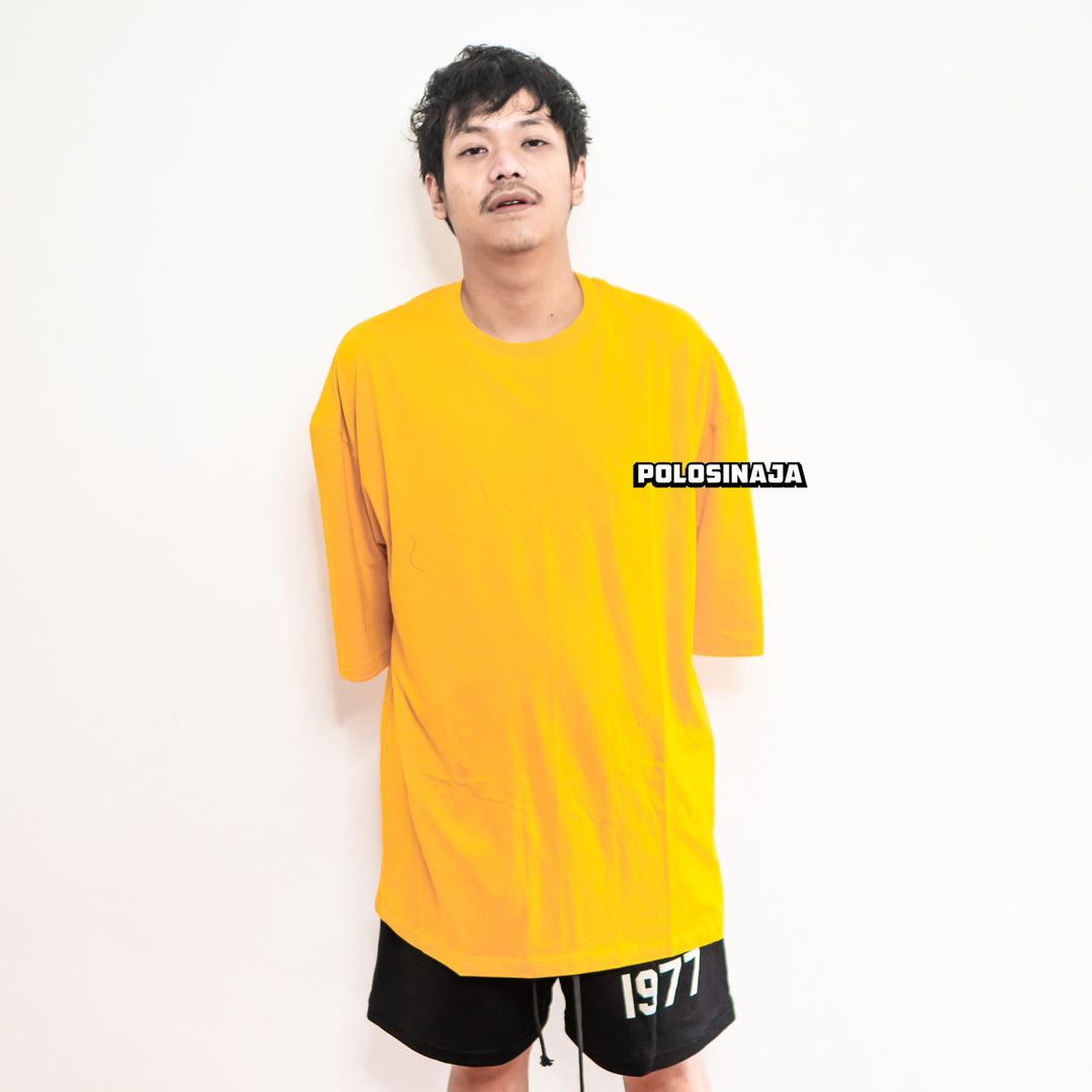 KAOS POLOS OVERSIZE - MUSTARD