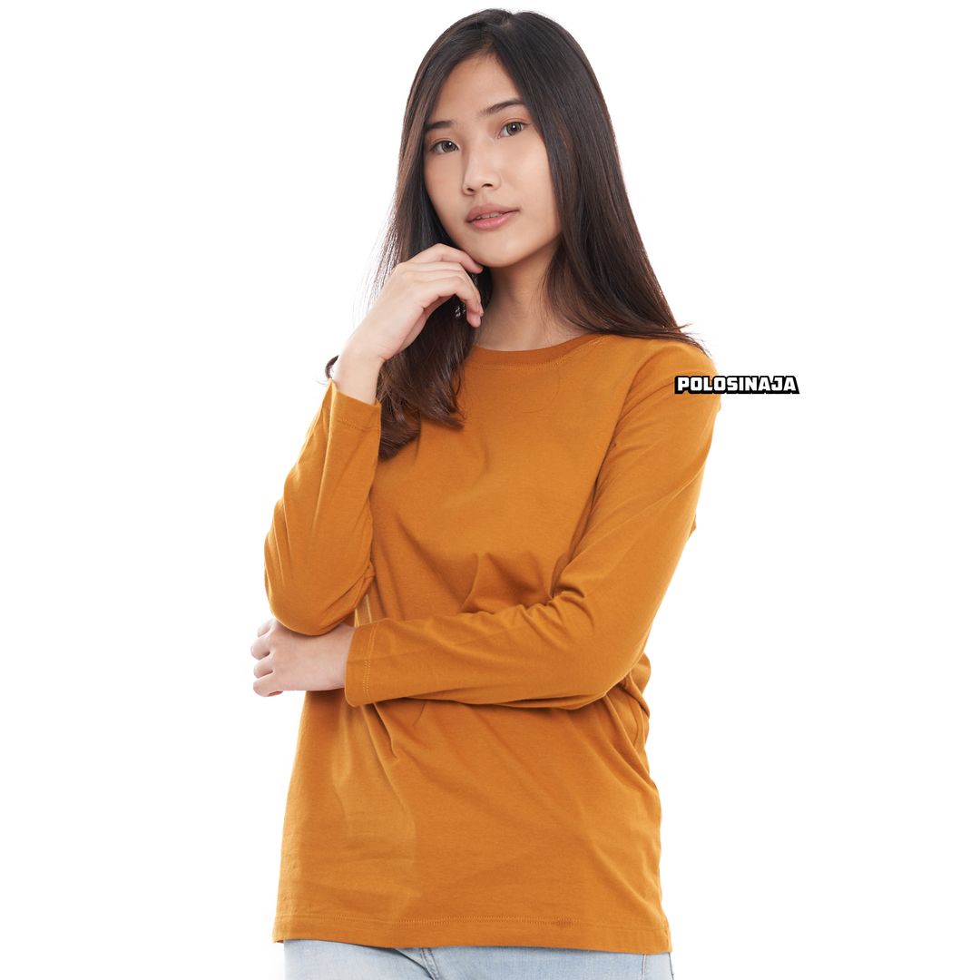 KAOS LENGAN PANJANG - DARK MUSTARD