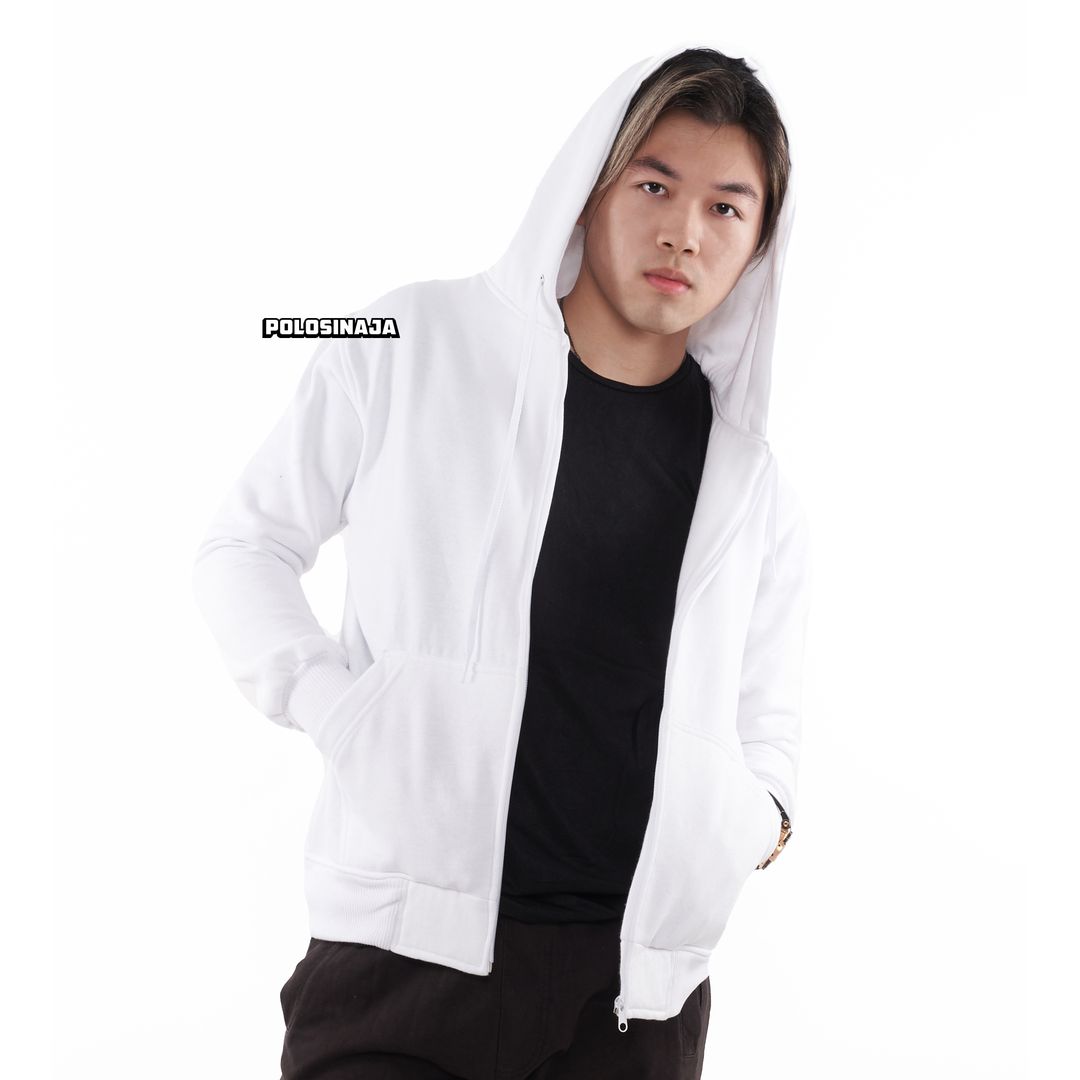 HOODIE ZIPPER - WHITE