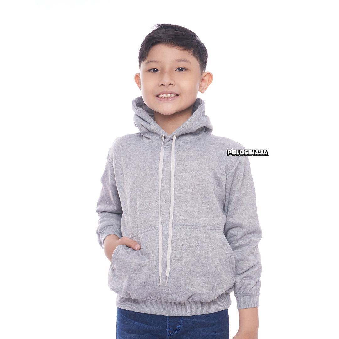 HOODIE JUMPER ANAK - ABU MISTY MUDA