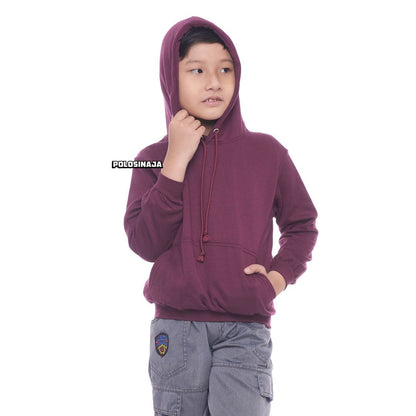 HOODIE JUMPER ANAK - BURGUNDY