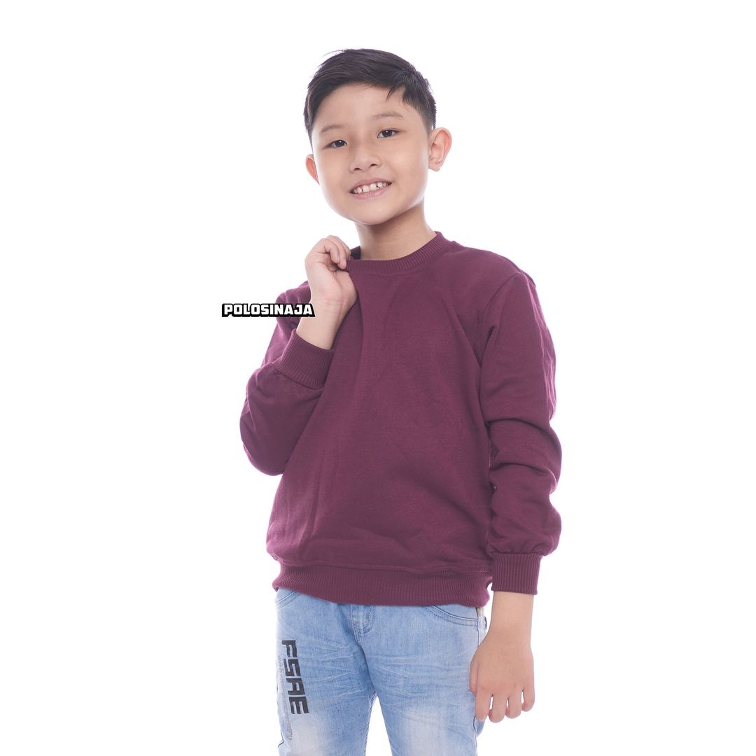 BASIC SWEATER ANAK - BURGUNDY