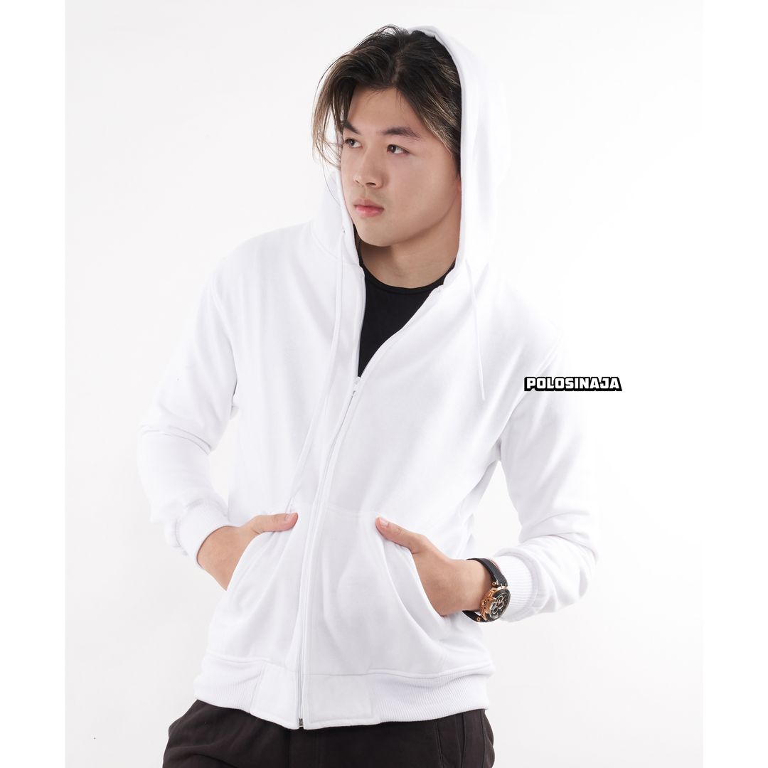 HOODIE ZIPPER - WHITE