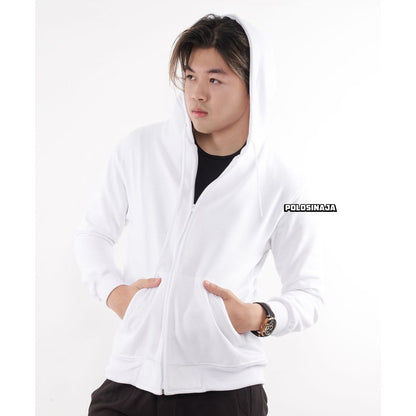 HOODIE ZIPPER - WHITE