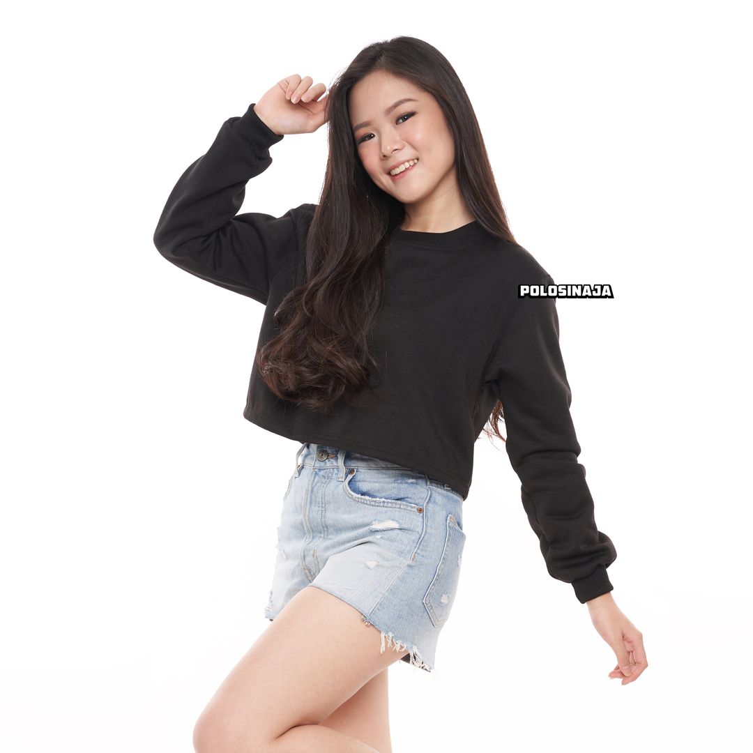 CROP SWEATER - BLACK