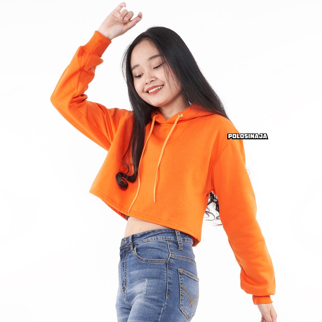 CROP HOODIE - ORANGE