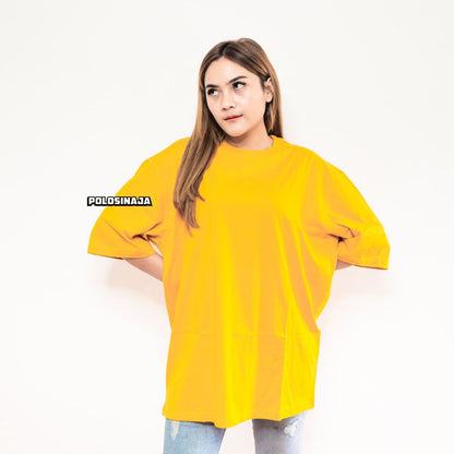 KAOS POLOS OVERSIZE - MUSTARD