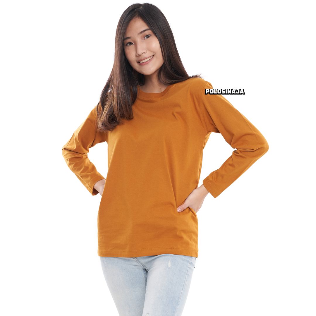 KAOS LENGAN PANJANG - DARK MUSTARD