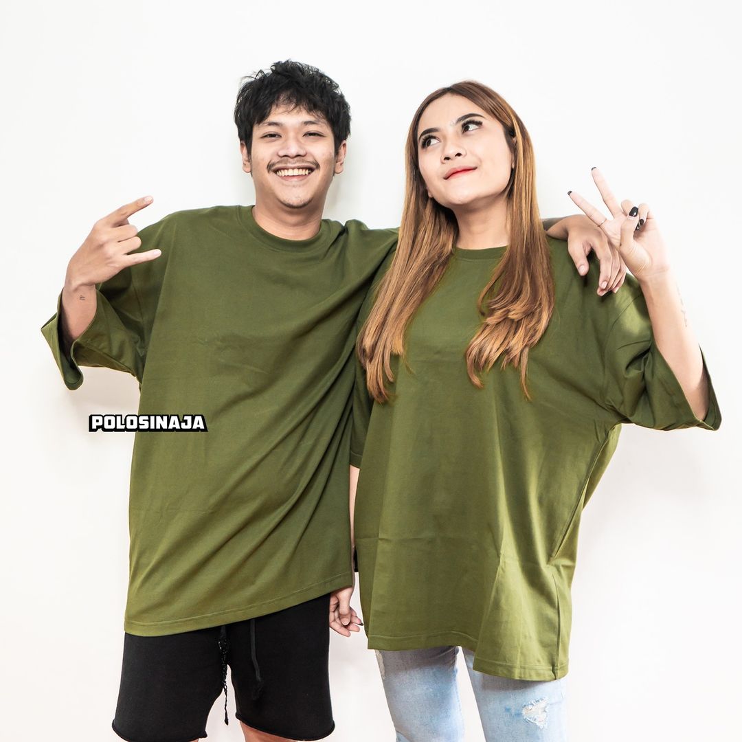 KAOS POLOS OVERSIZE - HIJAU ARMY