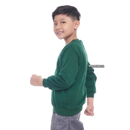 BASIC SWEATER ANAK - HIJAU BOTOL