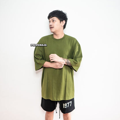 KAOS POLOS OVERSIZE - HIJAU ARMY