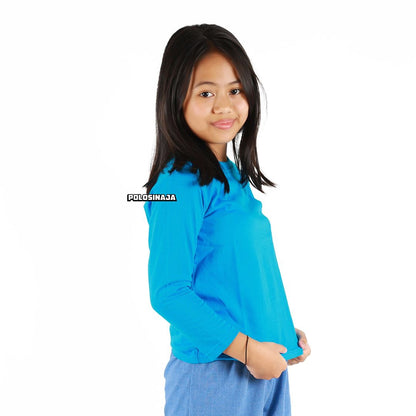 KAOS ANAK LENGAN PANJANG - TURKISH BLUE