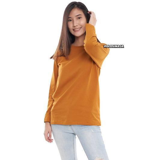 KAOS LENGAN PANJANG - DARK MUSTARD