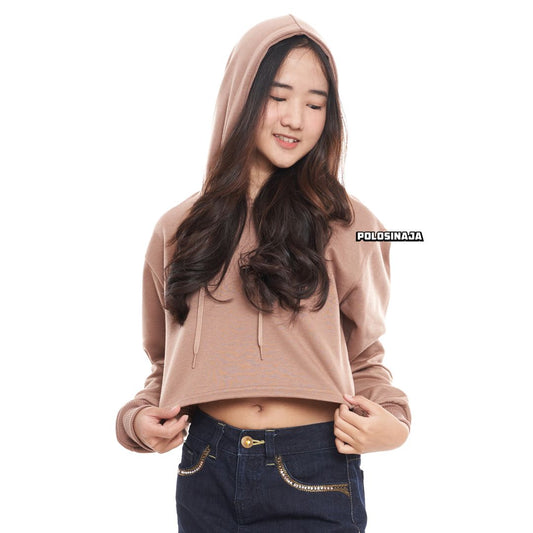 CROP HOODIE - BEIGE