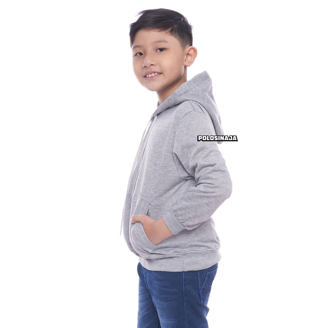 HOODIE JUMPER ANAK - ABU MISTY MUDA