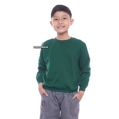 BASIC SWEATER ANAK - HIJAU BOTOL