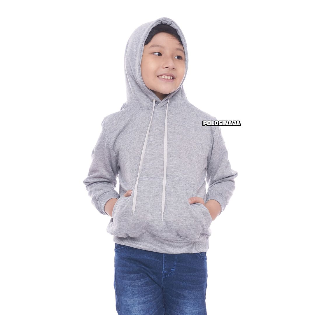 HOODIE JUMPER ANAK - ABU MISTY MUDA