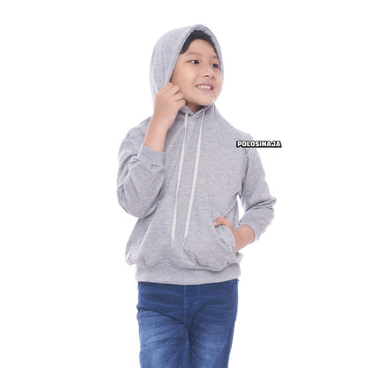 HOODIE JUMPER ANAK - ABU MISTY MUDA