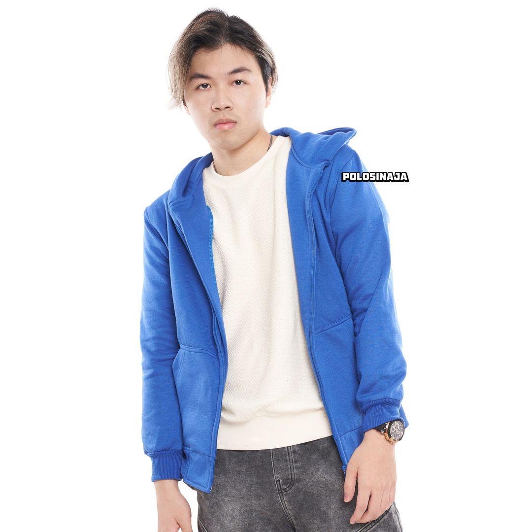 HOODIE ZIPPER - ELECTRIC BLUE