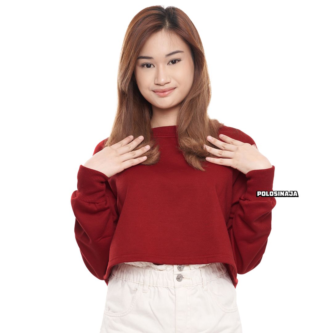 CROP SWEATER - MAROON