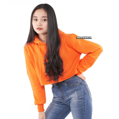 CROP HOODIE - ORANGE