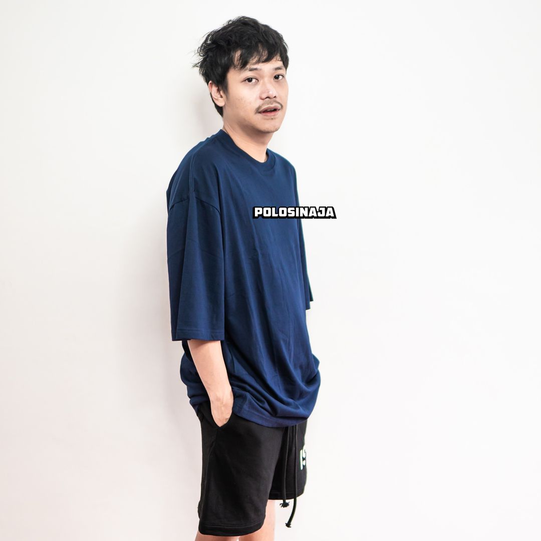 KAOS POLOS OVERSIZE - NAVY