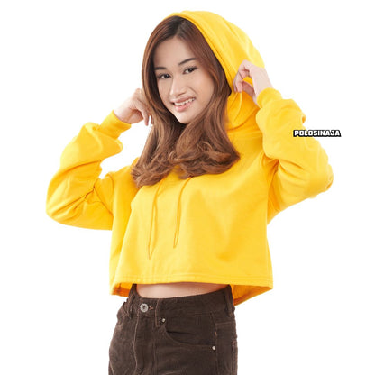 CROP HOODIE - YELLOW