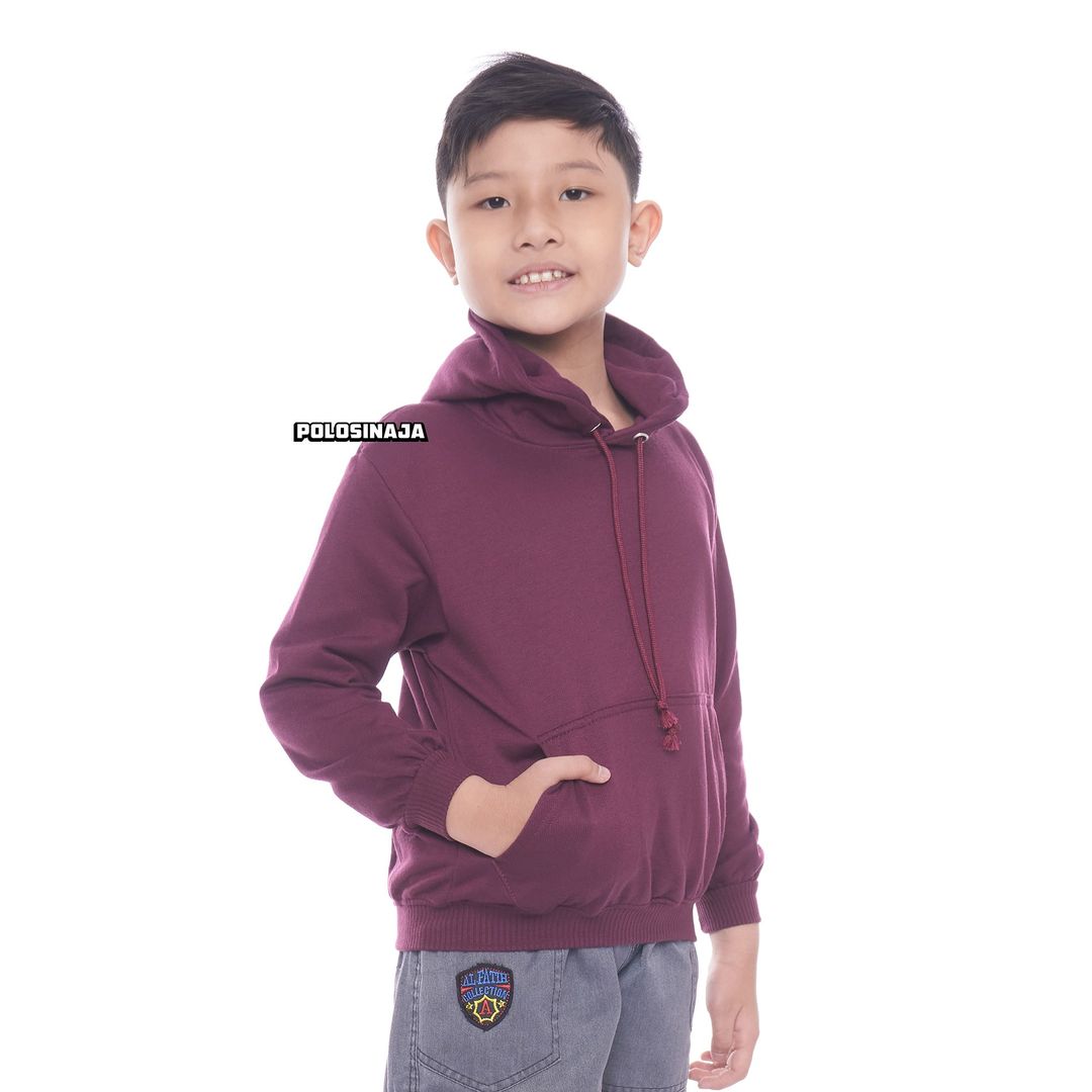 HOODIE JUMPER ANAK - BURGUNDY