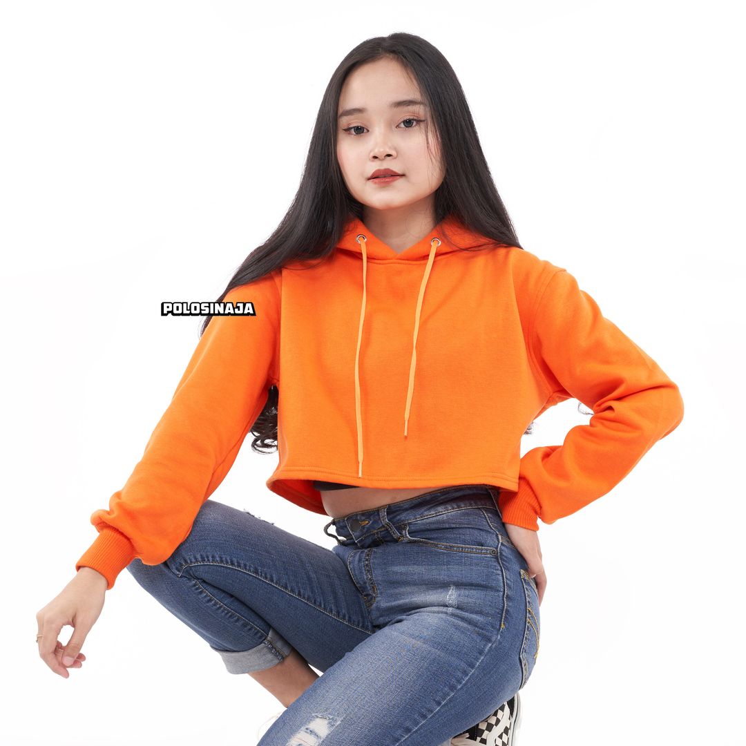 CROP HOODIE - ORANGE