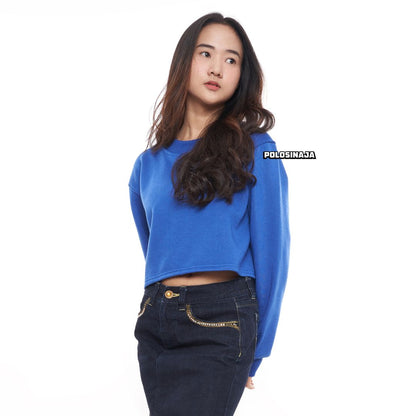 CROP SWEATER - ELECTRIC BLUE