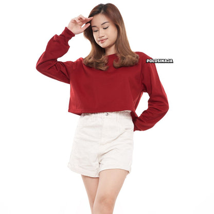 CROP SWEATER - MAROON