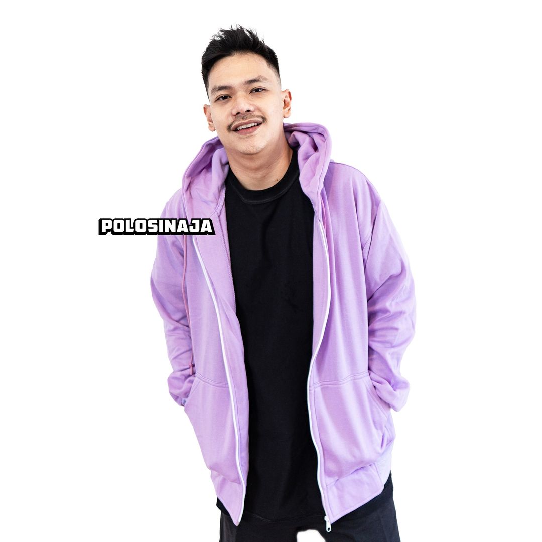 HOODIE ZIPPER - UNGU MUDA