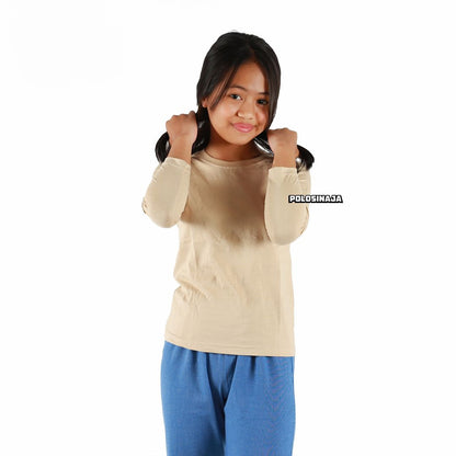 KAOS ANAK LENGAN PANJANG - BEIGE