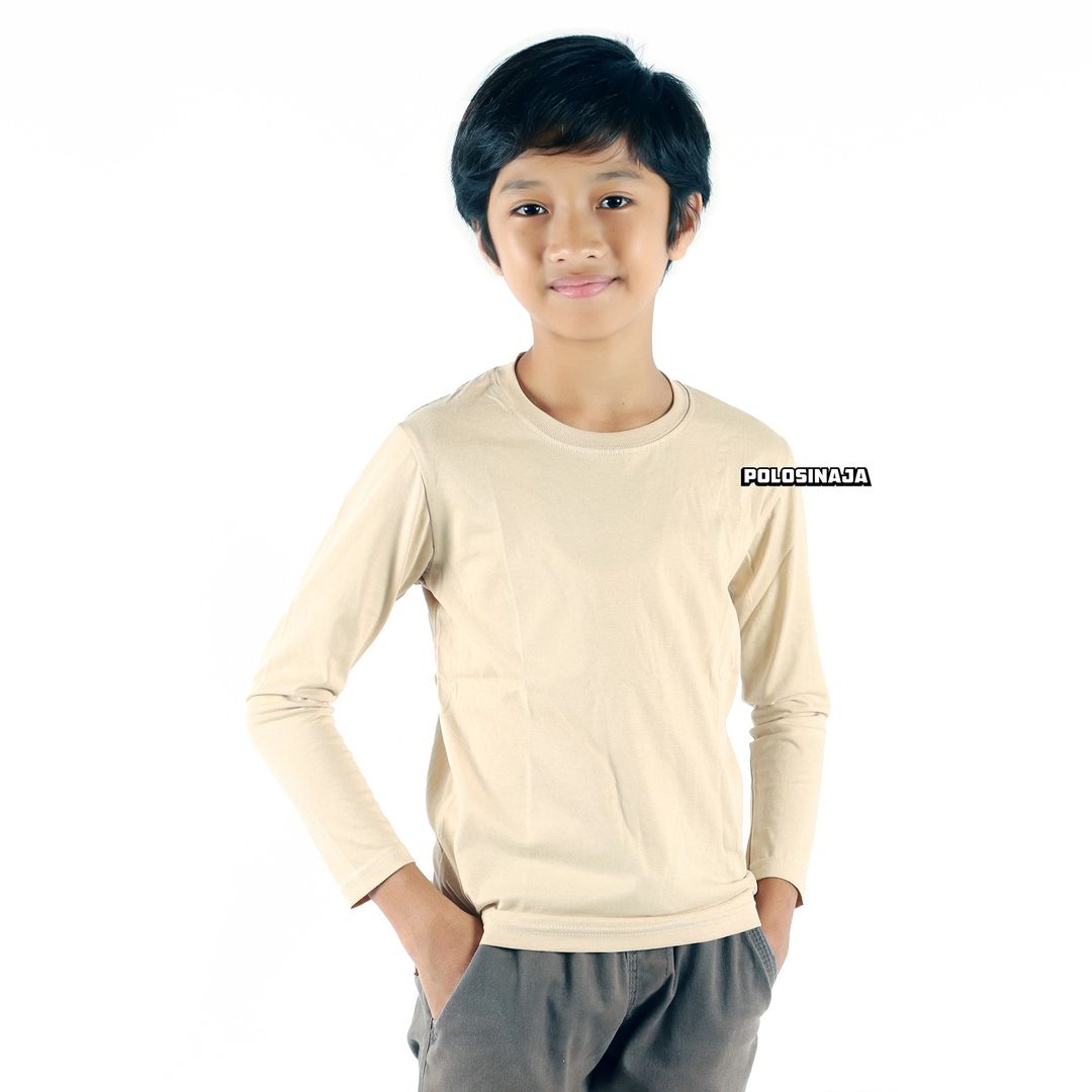 KAOS ANAK LENGAN PANJANG - BEIGE