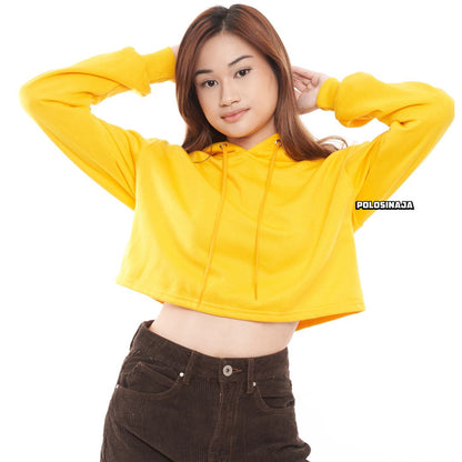 CROP HOODIE - YELLOW