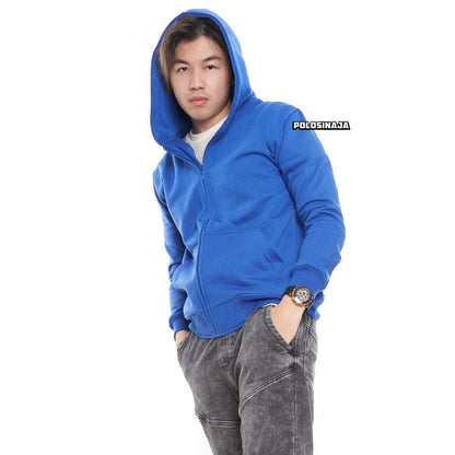 HOODIE ZIPPER - ELECTRIC BLUE